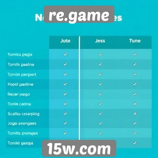 Comparativo entre re.game e outros sites de jogos